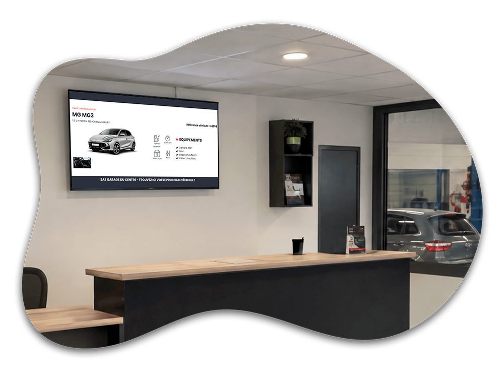 Affichage de véhicules en concession pour professionnels de l’automobile